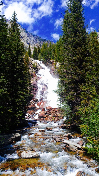 Waterfall in the Tetons